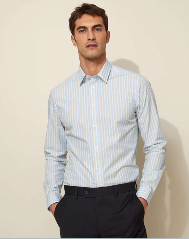 MEN'S SLIM-FIT STRIPE SHIRT
