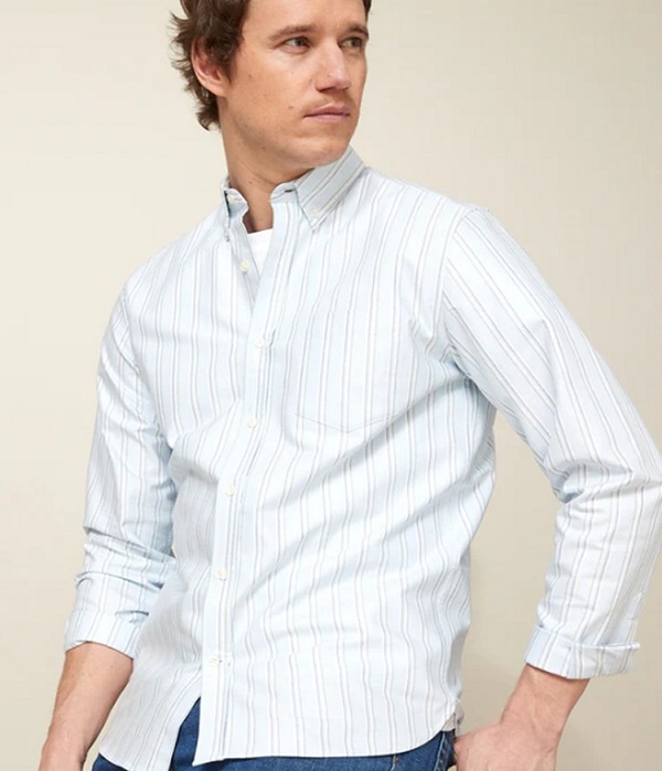 MEN'S STRIPE REGULAR FIT OXFORD SHIRT
