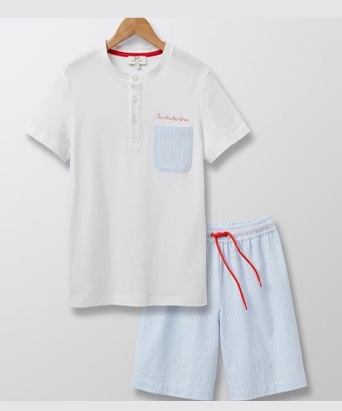 100% COTTON SOLID  BOYS PYJAMA SETS